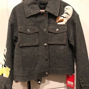 Grey denim designer jacket
